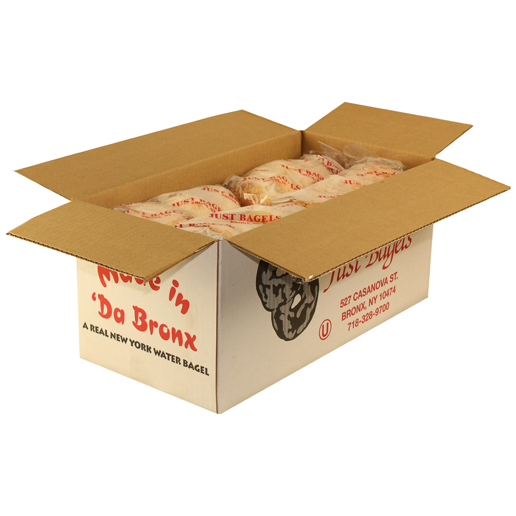 Just Bagels Sliced Everything Bagel, 4 Ounce -- 48 per case.