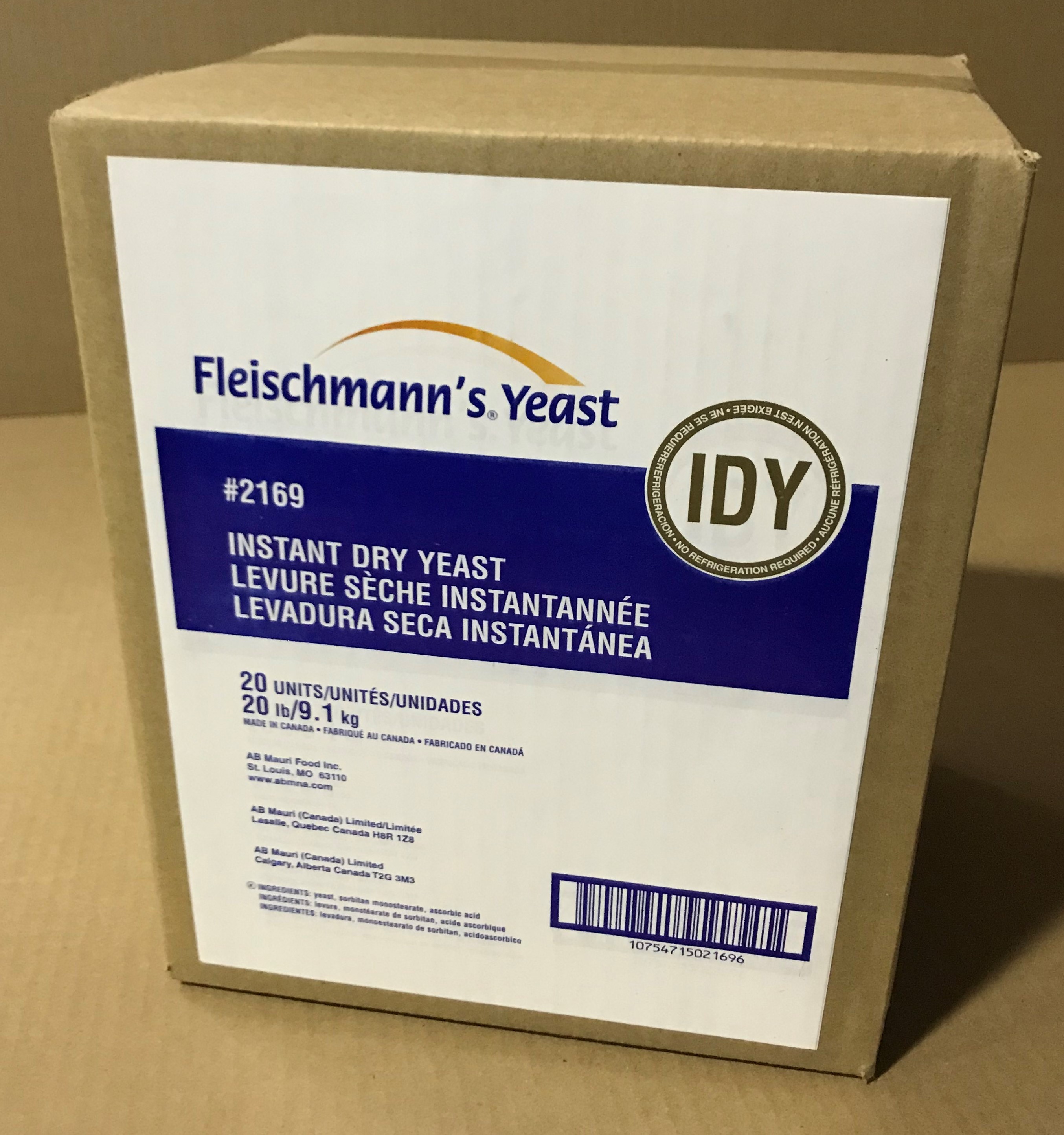 Fleischmanns High Sugared Insert Yeast, 1 Pound -- 20 Per Case