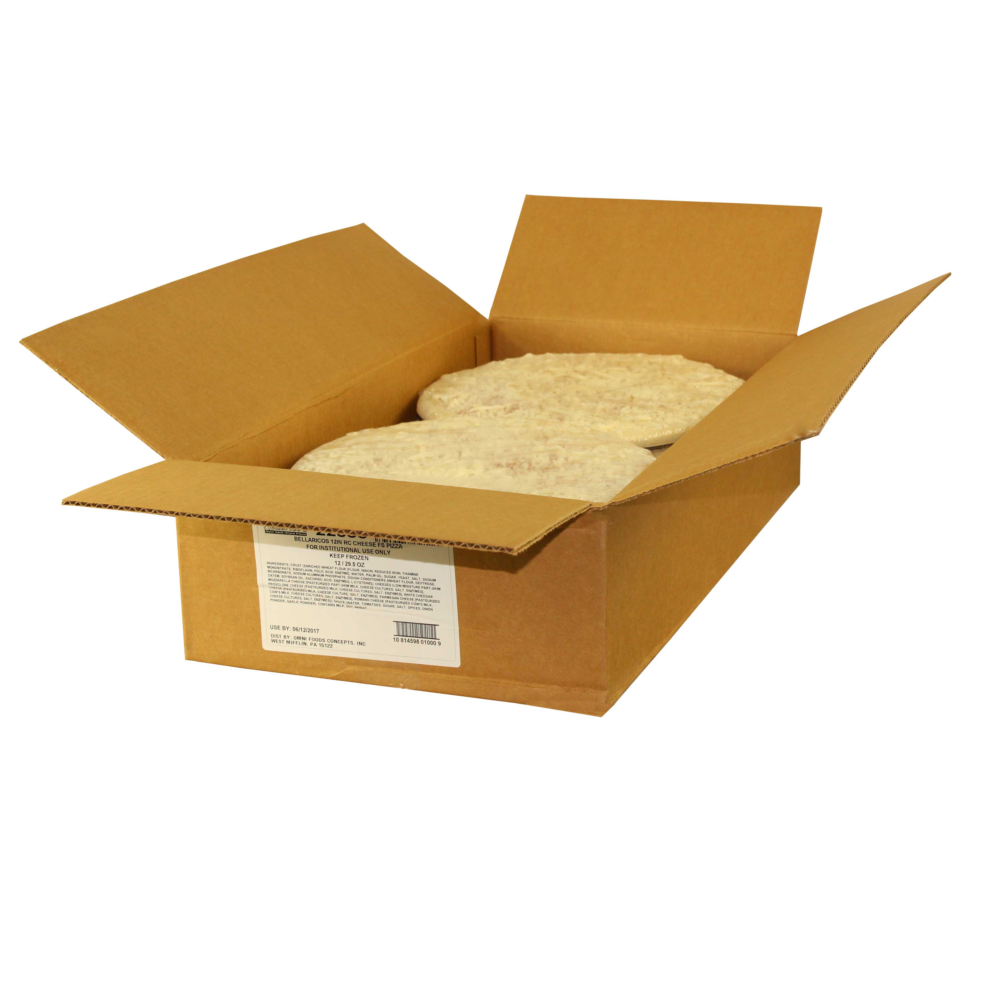 Bellarico's Rising Crust 4 Cheese Pizza, 12 Inch -- 12 Per Case