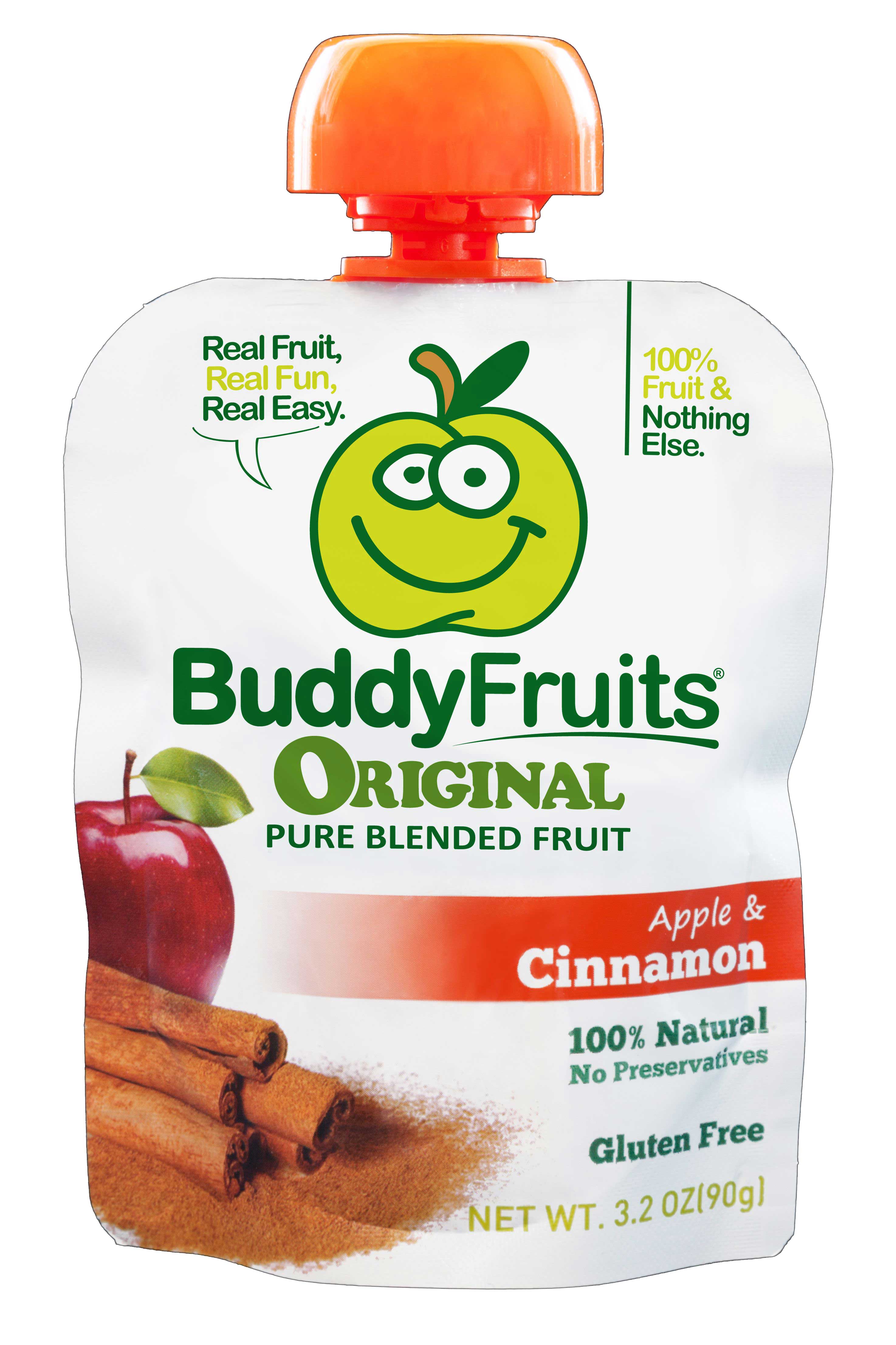 Buddy Fruits Originals Apple And Cinnamon Fruit Blend, 3.2 Ounce -- 18 Per Case