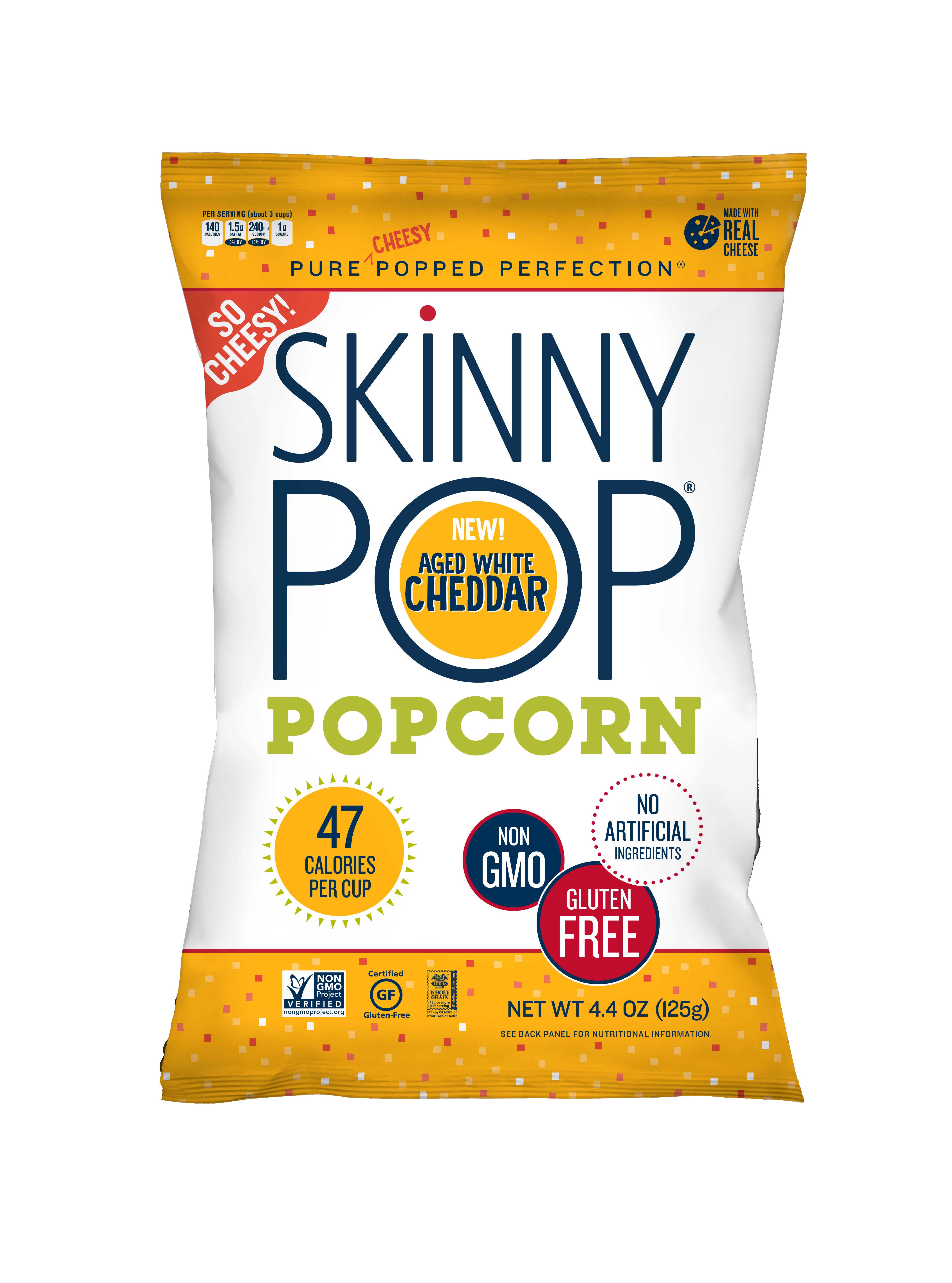Skinnypop Aged White Cheddar Popcorn, 4.4 Ounce -- 12 Per Case
