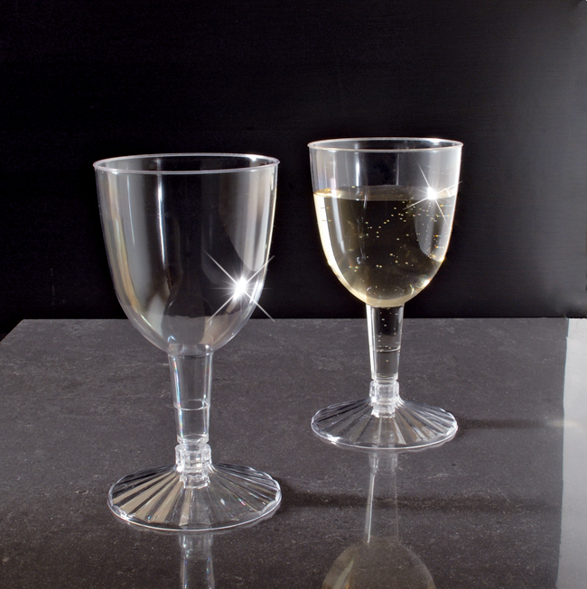 Yoshi Ware Emi Resposable Clear Wine Goblet Glass, 5 Ounce, 20 Count -- 25 Per Case