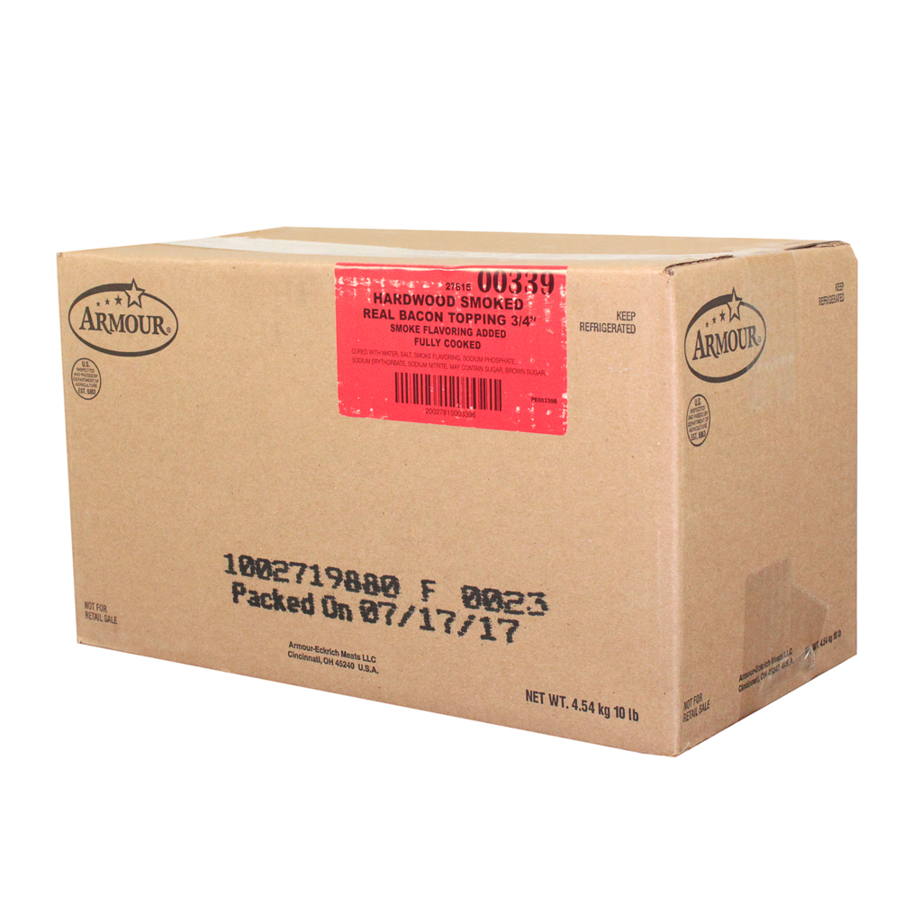 Armour 3/4 Inch Fully Cooked Bacon Topping, 5 Pound -- 2 Per Case