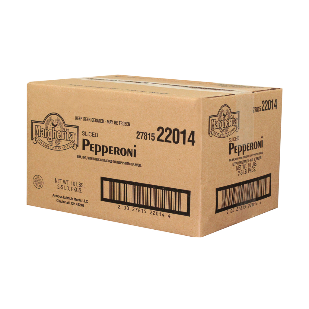 Eckrich 14-16 Sliced Margherita Pepperoni, 5 Pound -- 2 Per Case