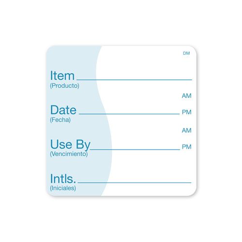 Daymark Dissolvemark Item/date Use By Food Label, 2 X 2 Inch -- 12 Per Case