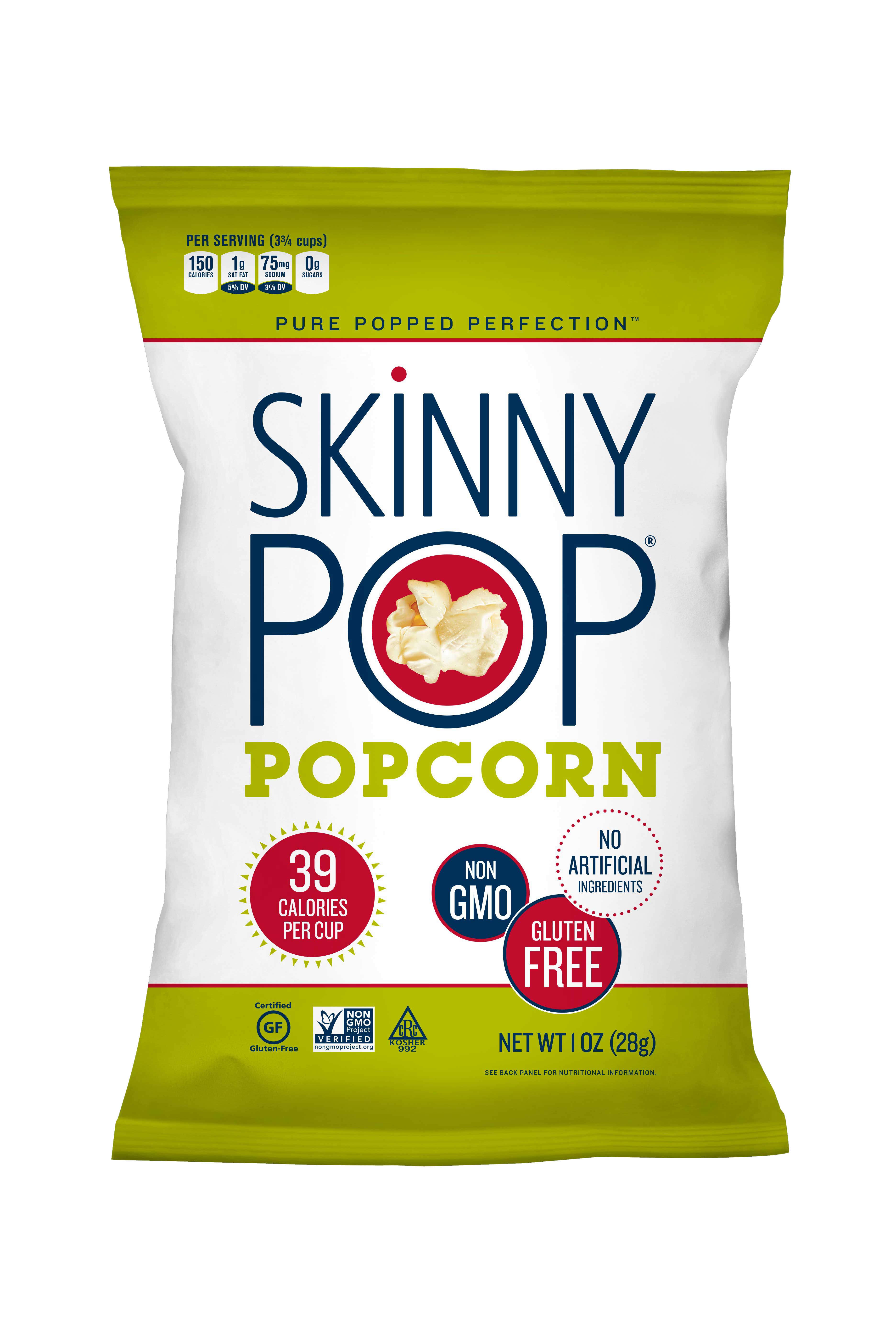 SkinnyPop Original Popcorn, 1 Ounce -- 12 per case.