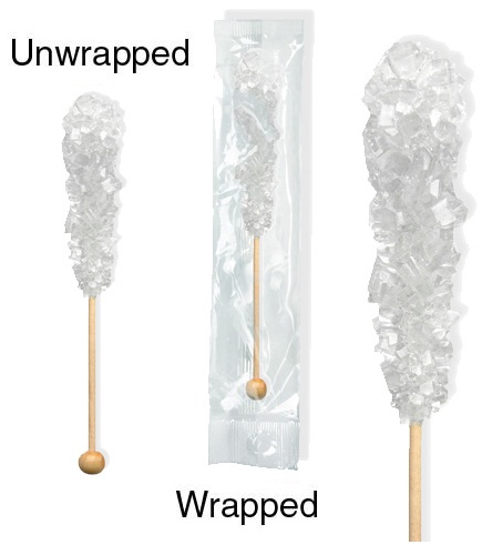 Dryden & Palmer White Swizzle Sugar Stick Candy Bulk, 5.75 Inch -- 288 Per Case