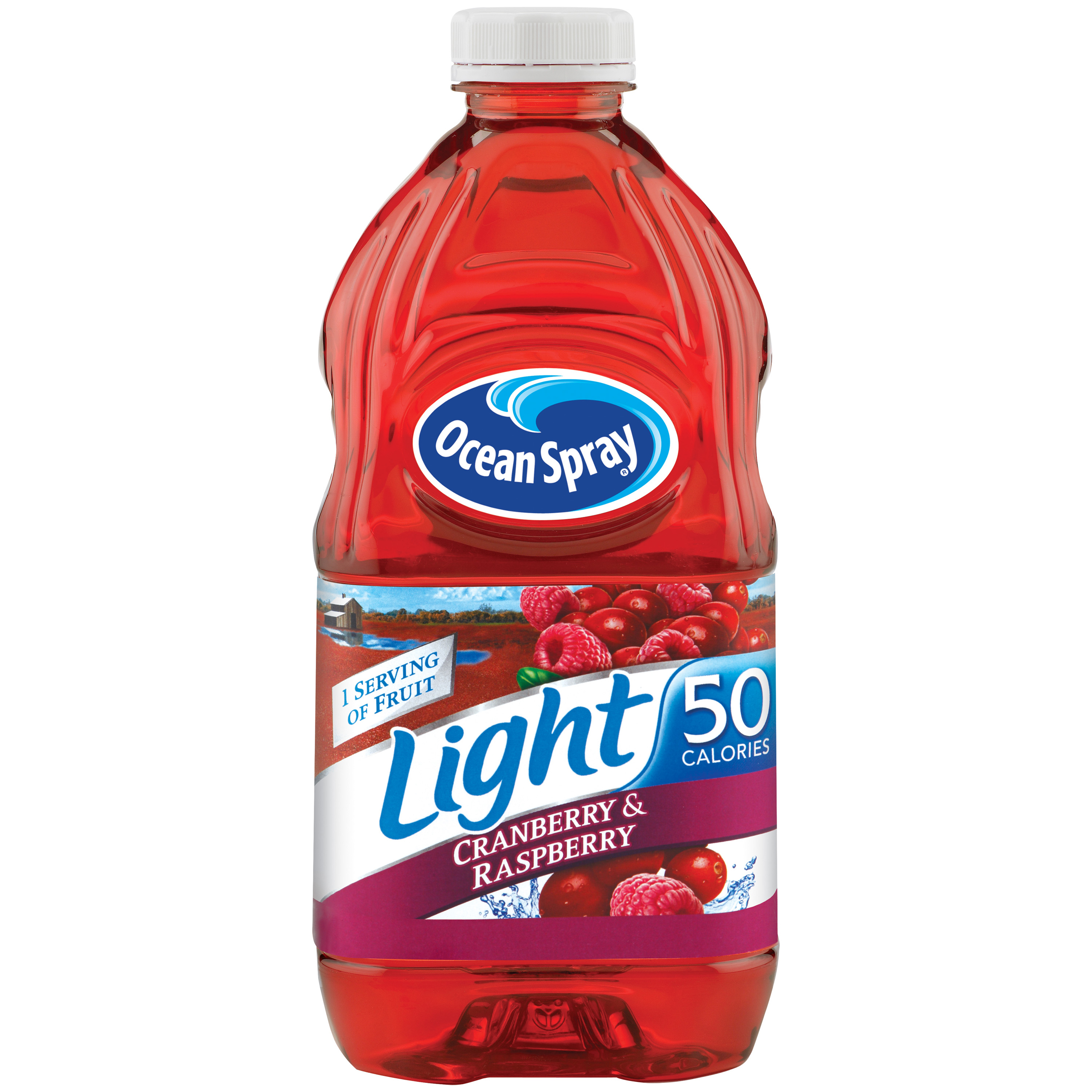 Ocean Spray Light Cranberry Raspberry Drink Juice, 64 Ounce -- 8 Case