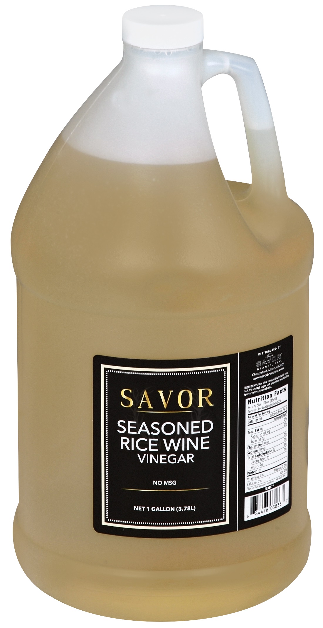 Savor Imports 4.5 Percent Seasoned Rice Wine Vinegar, 1 Gallon -- 4 Per Case