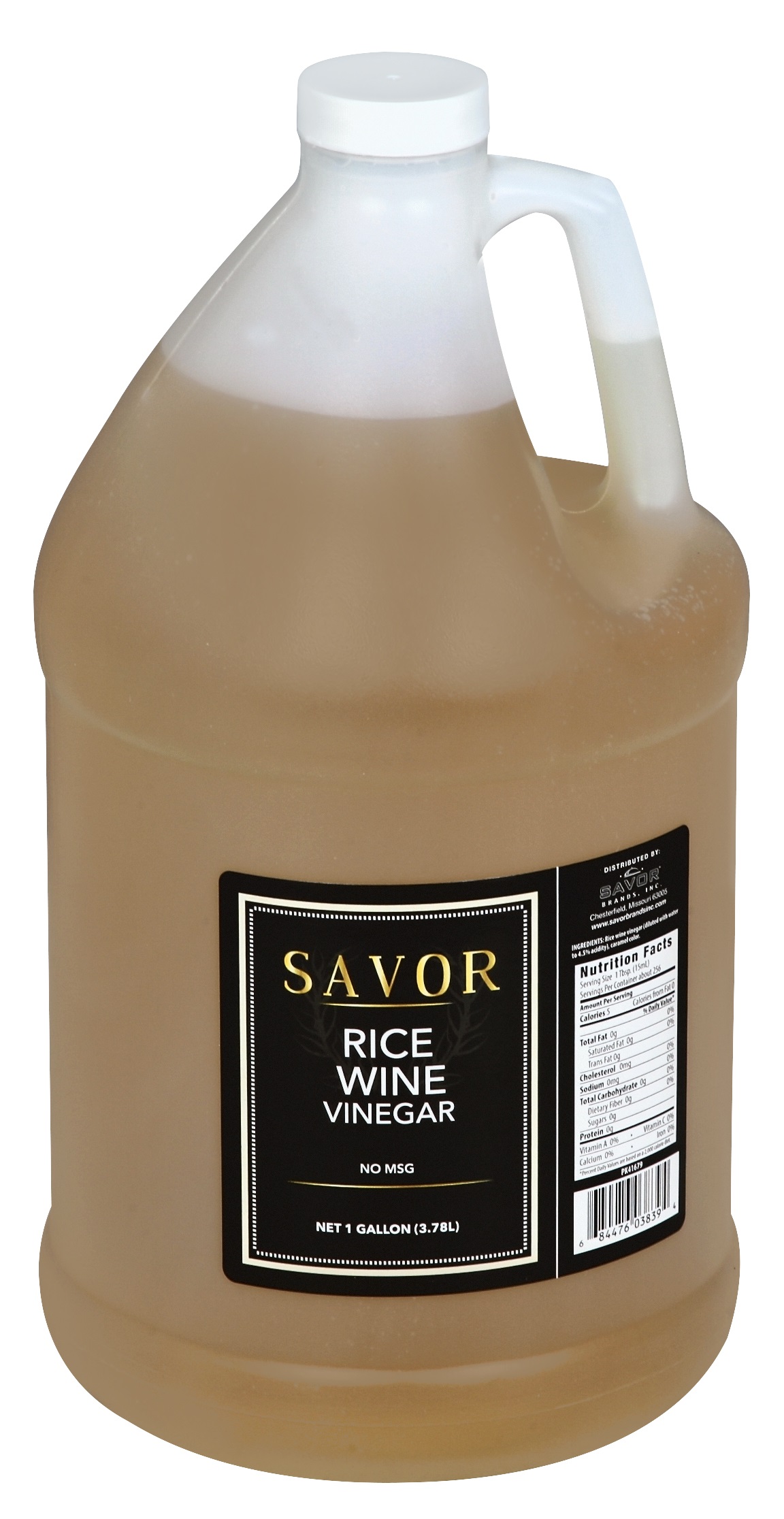 Savor Imports 4.5 Percent Unseasoned Rice Vinegar, 1 Gallon -- 4 Per Case