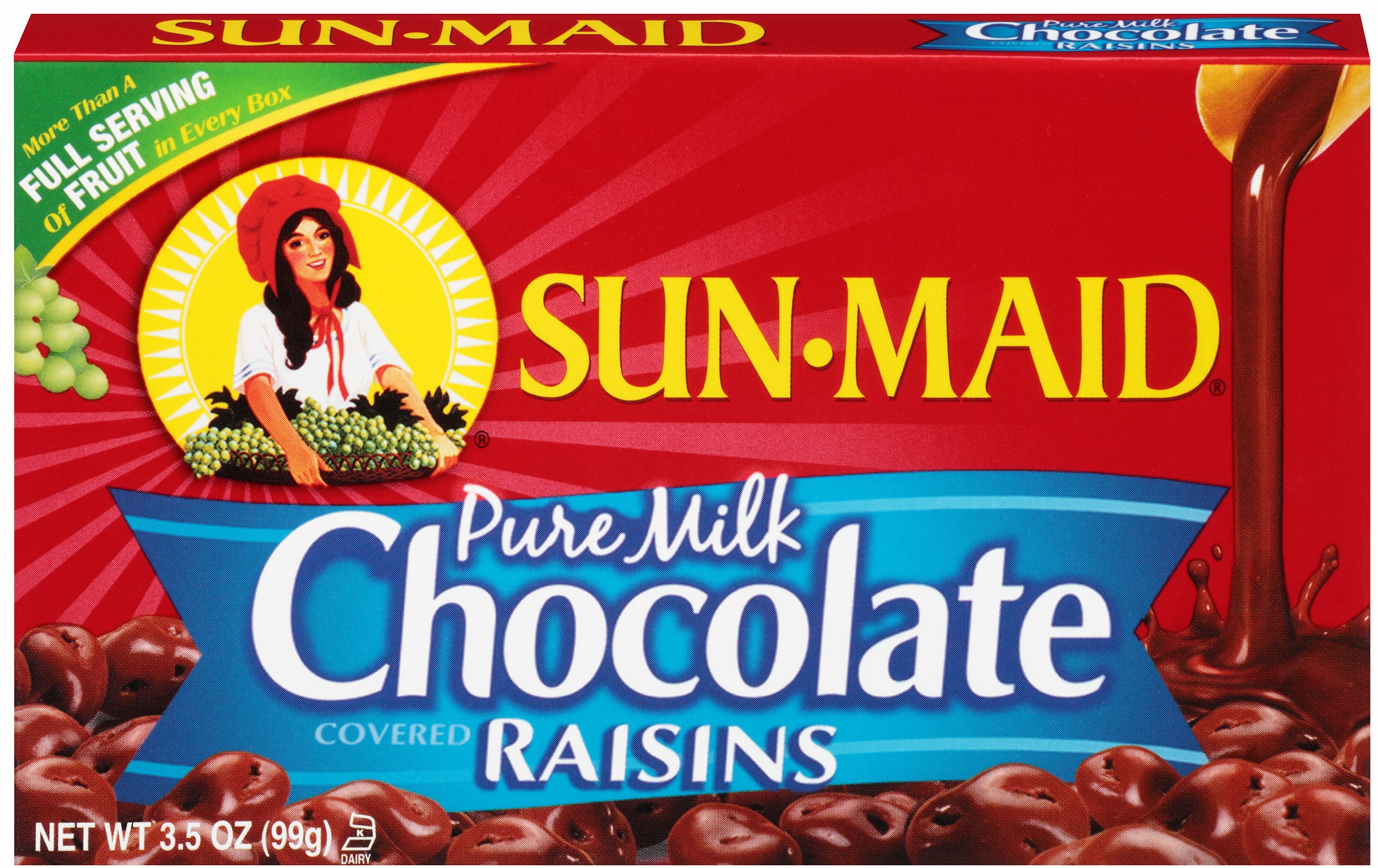 Sun-maid Milk Chocolate Covered Raisin, 3.5 Ounce -- 12 Per Case
