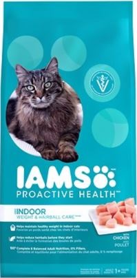 Iams Proactive Health Indoor Weight And Hairball Care Dry Cat Food, 3.5 Pound -- 4 Per Case