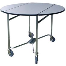 Lakeside Geneva Regular Style Standard Round Table Room Service Table, 40 X 40 X 30 Inch Leaves Up Overall Size