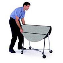 Lakeside Geneva Folding Style Round Table Room Service Table, 40 X 40 X 30 Inch Leaves Up Overall Size