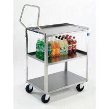 Lakeside Handler Series Medium Duty Stainless Steel Utility Cart With 3 Shelves, 17 3/4 X 27 5/8 X 45 3/8 Inch