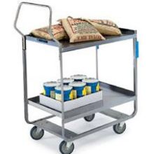 Lakeside Handler Series Heavy Duty Stainless Steel Utility Cart With 2 Shelves, 19 3/8 X 32 5/8 X 46 1/2 Inch