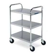 Lakeside Stainless Steel Medium Duty Traditional Series 3 Shelf Tubular Frame Kd Unassembled Utility Cart, 18 X 27 Inch Shelf
