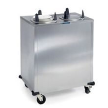 Lakeside Stainless Steel 2 Stack Non Heated Regular Round Plate Dispenser, 9 1/4 To 10 1/8 Inch Accommodate Plate Size