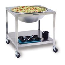 Lakeside Stainless Steel Mobile Mixing Bowl Stand, 33 1/4 X 33 1/4 X 33 Inch