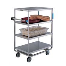 Lakeside Stainless Steel Heavy Duty 4 Shelves Banquet Cart, All Shelf Edges Down, 21 1/2 X 54 1/2 X 49 1/4 Inch