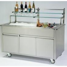 Lakeside Geneva Stainless Steel Body And Stainless Finish Portable Back Bar, 6 Feet