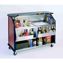 Lakeside Geneva Stainless Steel Interior With Laminate Exterior Finish Portable Bar, 40 Pound Ice Bin Capacity