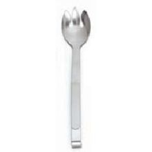 Alegacy Orbit Stainless Steel Handle Notched Salad Spoon, 11 7/8 inch.