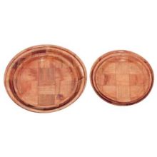 Alegacy Woven Wood Tray, 13 inch Diameter.