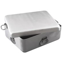 Alegacy Heavy Duty Aluminum Roast Pan With Cover, 20 7/8 X 17 3/8 X 7 Inch