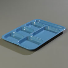 Carlisle Sandshade Heavy Weight Sandshades-rose Granite 6 Compartment Right-hand Melamine Tray -- 12 Per Case