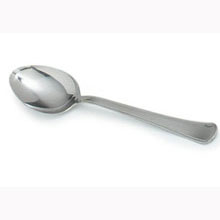 Carlisle 12 Inch 18-8 Stainless Steel Aria Solid Spoon -- 12 Per Case