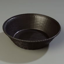 Carlisle Black Round Polypropylene Weavewear Basket 9 Inch -- 12 Per Case