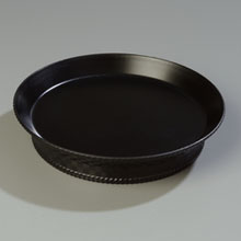 Carlisle Black Round Polypropylene Weavewear Platter 10 3/8 Inch -- 12 Per Case