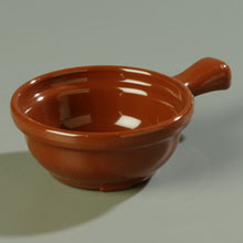 Carlisle Brown Hefty Thick-walled 8 Ounce Handled Soup Bowl 4 5/8 Inch -- 24 Per Case