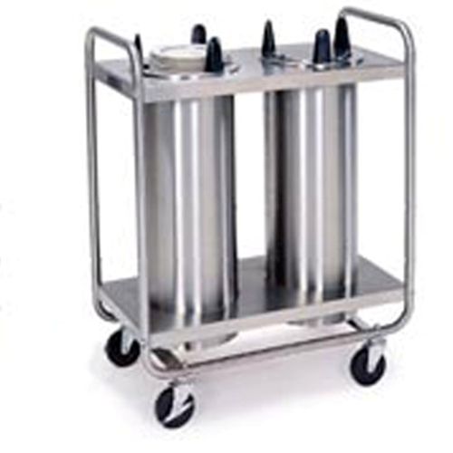 Lakeside Stainless Steel 2 Stack Non Heated Regular Open Tubular Frame Plate Dispenser, 5 1/8 To 5 3/4 Inch Accommodate Plate Size