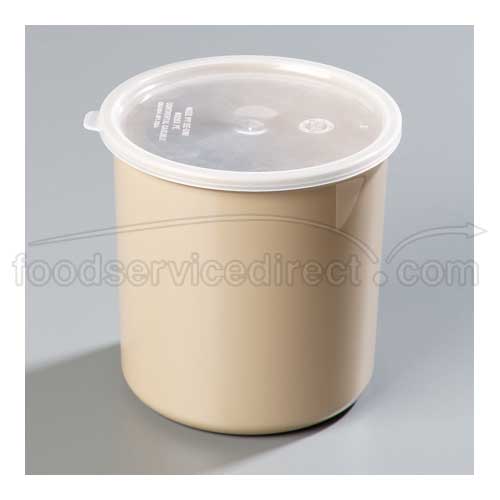 Carlisle Beige Heavy Weight Classic Crock With Lid 2.7 Quart