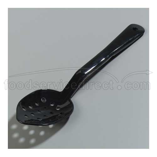 Carlisle Black 11in. Perforated Serving Spoon