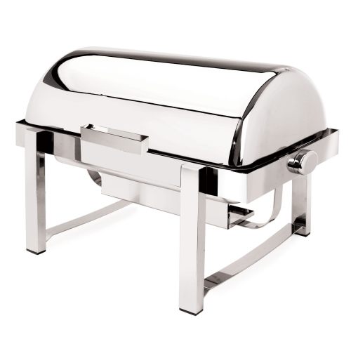 Eastern Tabletop P2 Collection Stainless Steel Rectangular Rolltop Chafer, 8 Quart