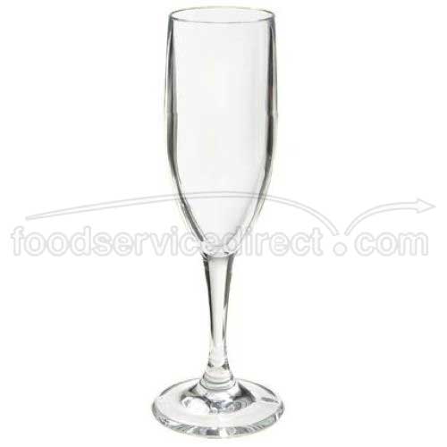 Get Enterprises Inc Styrene Acrylonitrile Stemware Clear Champagne Glass, 6 Ounce -- 24 Per Case