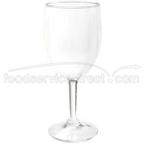 Get Enterprises Inc Styrene Acrylonitrile Stemware Clear Wine Glass, 8 Ounce -- 24 Per Case