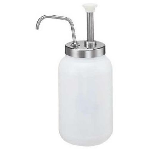 Server Stainless Steel Pump And Lid Food Container Dispenser For 1 Gallon Jar, 4.375 X 3.5 X 3.5 Inch