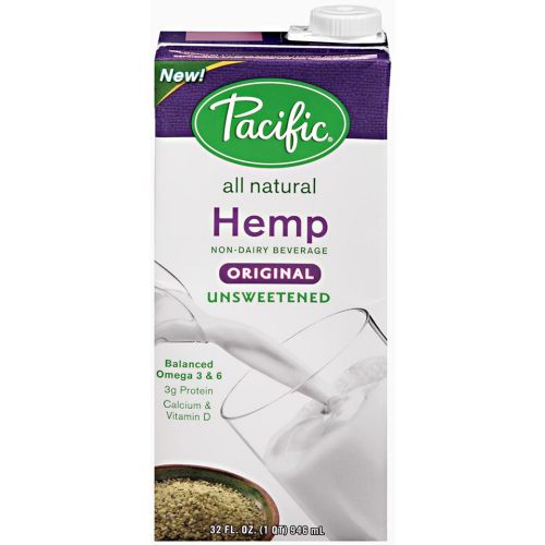 Pacific Foods All Natural Original Unsweetened Hemp Milk, 32 Fluid Ounce -- 12 Per Case