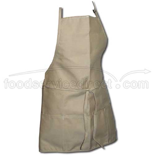 John Ritzenthaler Bib Apron, Chef Navy, 350 Ct Pocket -- 12 Per Case