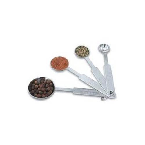 Vollraths Stainless Steel 4-piece Measuring Spoon Set, Set Includes 1table Spoon, 1 Tea Spoon, 1/2 Tea Spoon, 1/4 Tea Spoon -- 12 Sets Per Case