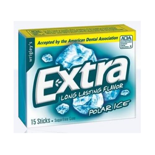 Extra Single Serve Polar Ice Gum, 150 Count -- 12 Per Case