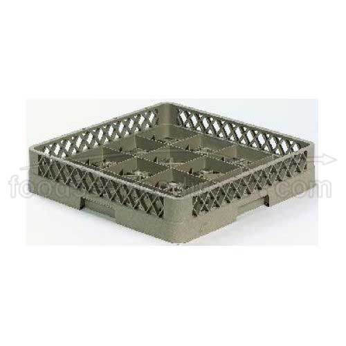 Traex Rackmaster Beige 16 Compartment Full Size Glass Rack, 4 Inch Height
