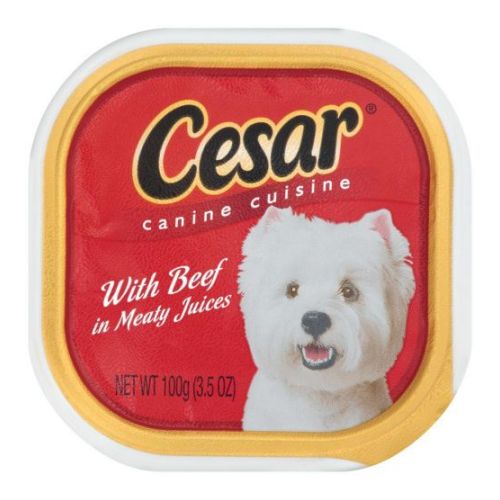 Cesar Canine Cuisine Beef In Meaty Juice, 3.5 Ounce Tray -- 24 Per Case