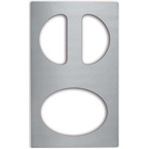 Vollrath Stainless Steel Plain 1 Oval And 2 Half Oval Template