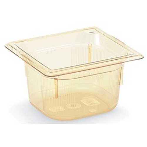 Vollrath Super Pan Amber High Temperature Plastic Pan, 6 Inch -- 6 Per Case
