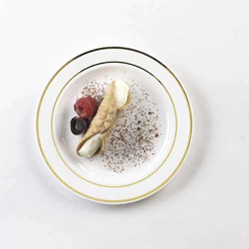 Yoshi Glimmerware Black And Silver Dessert Plate, 6 Inch, 10 Count -- 12 Per Case